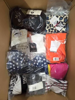The photo shows a package with clothing in the category ABW.