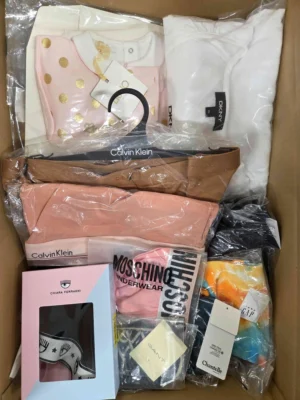The photo shows a package with clothing in the category AU.