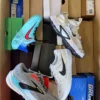 The photo shows a package with footwear in the category BS.