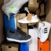 The photo shows a package with footwear in the category BS.