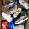 The photo shows a package with footwear in the category BS.