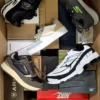 The photo shows a package with footwear in the category BS.