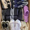 The photo shows a package with footwear in the category BSU.