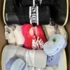 The photo shows a package with footwear in the category BSU.