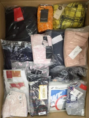 The photo shows a package with clothing in the category K.