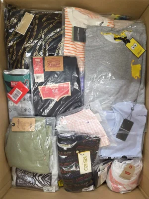 The photo shows a package with clothing in the category K.