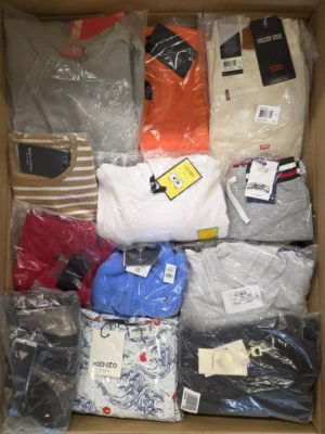 The photo shows a package with clothing in the category K.