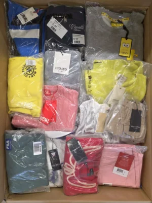 The photo shows a package with clothing in the category K.
