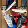 The photo shows a package with footwear in the category CS.