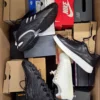The photo shows a package with footwear in the category CS.