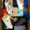 The photo shows a package with footwear in the category CS.