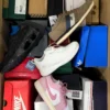 The photo shows a package with footwear in the category CS.