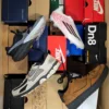 The photo shows a package with footwear in the category CS.