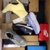 The photo shows a package with footwear in the category CS.