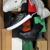 The photo shows a package with footwear in the category CS.