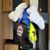 The photo shows a package with footwear in the category CS.