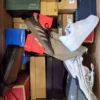 The photo shows a package with footwear in the category CS.
