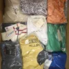 The photo shows a package with clothing in the category AP.