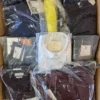 The photo shows a package with clothing in the category AP.