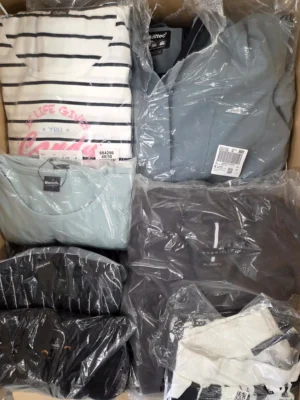 The photo shows a package with clothing in the category B.