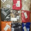 The photo shows a package with clothing in the category YA.