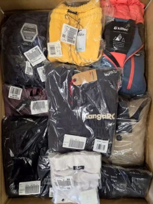 The photo shows a package with clothing in the category B.