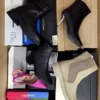 The photo shows a package with footwear in the category AS.