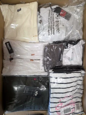 The photo shows a package with clothing in the category B.