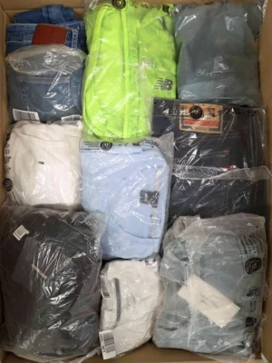 The photo shows a package with clothing in the category D.