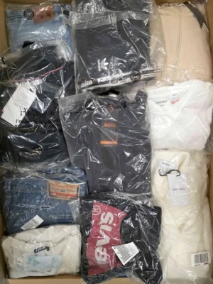 The photo shows a package with clothing in the category D.