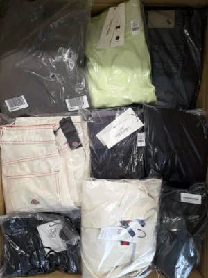 The photo shows a package with clothing in the category B.