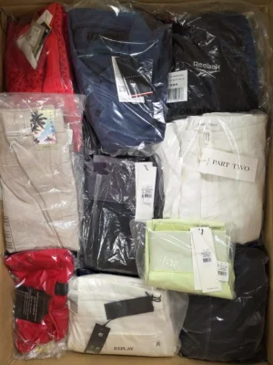The photo shows a package with clothing in the category B.