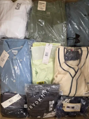 The photo shows a package with clothing in the category B.