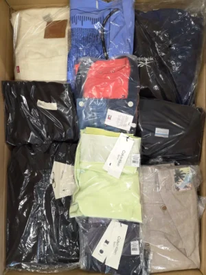 The photo shows a package with clothing in the category B.