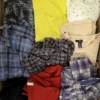The photo shows a package with clothing in the category U.