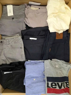 The photo shows a package with clothing in the category U.