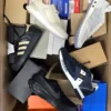 The photo shows a package with footwear in the category BS.