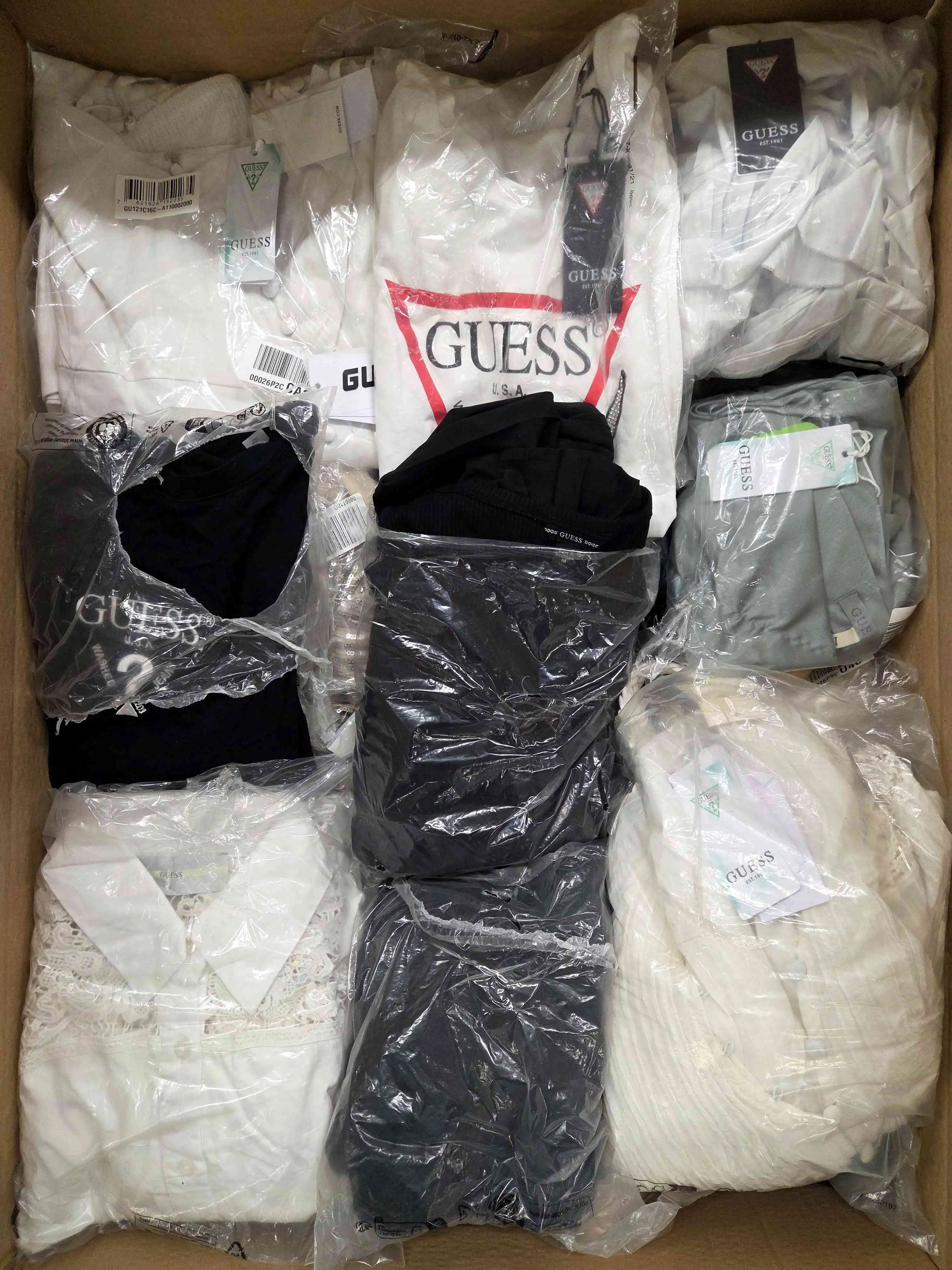 GB424 3 The photo shows a package with clothing in the category B.