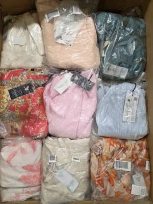 The photo shows a package with clothing in the category B.