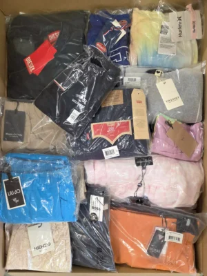The photo shows a package with clothing in the category K.