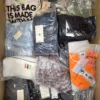 The photo shows a package with clothing in the category AP.