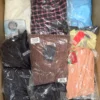 The photo shows a package with clothing in the category AP.