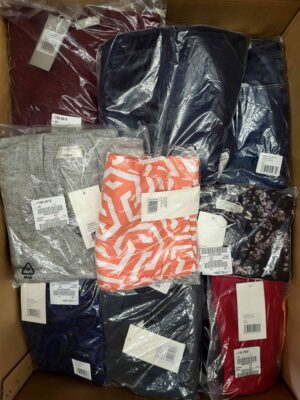 The photo shows a package with clothing in the category YA.