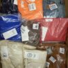 The photo shows a package with clothing in the category YA.