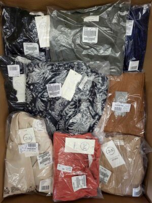 The photo shows a package with clothing in the category YA.