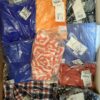 The photo shows a package with clothing in the category YA.