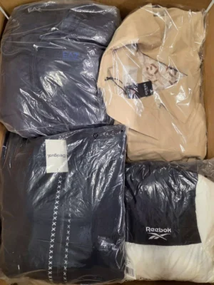 The photo shows a package with clothing in the category B.