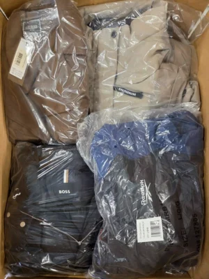 The photo shows a package with clothing in the category B.
