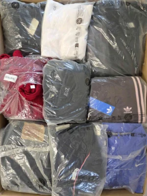 The photo shows a package with clothing in the category D.