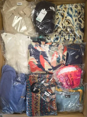 The photo shows a package with clothing in the category B.
